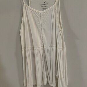 White/Cream flowy tank American Eagle